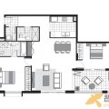 白橡苑公寓 三居  户型图