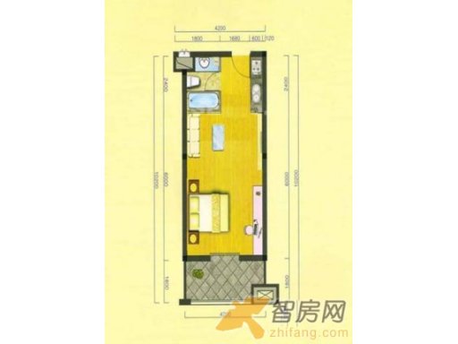 黄山厚海公寓户型-51㎡-51㎡-
