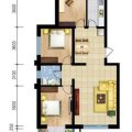 山海国际山海国际H户型三室两厅一卫-- 三居  户型图