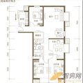 京贸国际城京贸国际城4号楼A反户型4室2厅2卫1厨 一居 156.83㎡ 户型图