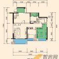 君汇上品E8三室两厅两卫 [可变五室两厅三卫] 户型结构图（下） 一居  户型图