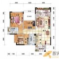 冠泰水晶城6#楼F1户型（一层至十层）3室 三居  户型图