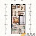 富士庄园3期樱花墅联排别墅39、45、47#楼地下三 一居  户型图