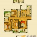 中海国际社区橙郡15#140㎡标准层户型3室2厅2卫 三居  户型图