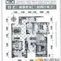 文源华都紫京城11-E户型 3室2厅2卫 三居 128㎡ 户型图