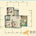 仙女山1号国际休闲度假区两室一厅C户型2室1厅1卫1厨 两居 55㎡ 户型图