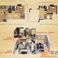 金阳新世界花园I-House-浪漫满屋3室3厅2卫 三居  户型图