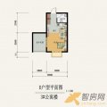 晖创国际公寓D42 一居  户型图