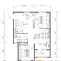 家豪圣托里尼1-3号楼B5户型3室2厅1卫1厨  三居 76.02㎡ 户型图