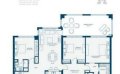 棕榈岛游船码头公寓(Marina Residence)三居室   户型图