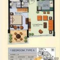棕榈岛游船码头公寓(Marina Residence)一居室 一居  户型图