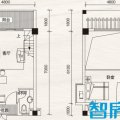 海口城市海岸7、8幢 L1b户型1室1厅2卫  一居 70㎡ 户型图