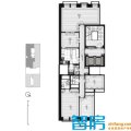 自由大道Opera“歌剧”公寓3房室户型：套内实用面积171 m²+阳台4 m²+2个车库 一居  户型图