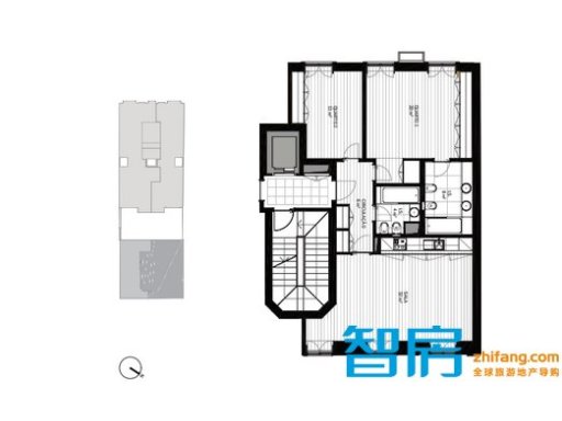 2房室户型1： 套内实用面积104 m²+1个车库