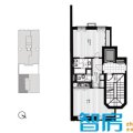 自由大道Opera“歌剧”公寓1房室户型： 套内实用面积72 m²+1个车库 一居  户型图