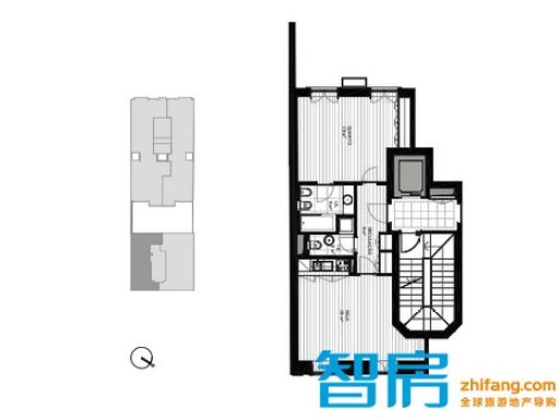 1房室户型： 套内实用面积72 m²+1个车库