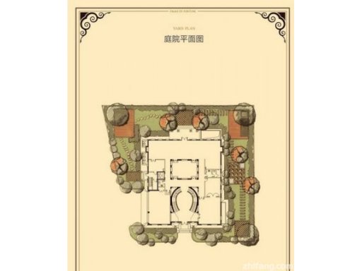 财富城堡b1-18庭院平面图
