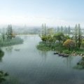 仙源·仙湖堤香 景观园林 意境图