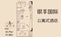 银丰国际公寓huxinga  43.79㎡ 户型图