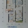 海悦长滩6栋110 两居  户型图