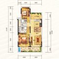 海棠福湾一号公寓115平2房2厅2卫 一居  户型图