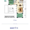 鲁能海蓝园筑独栋别墅C户型二层 四居 79.85平 套内总㎡ 户型图