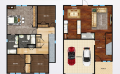 休斯顿·独栋别墅3房/4房  165平使用面积㎡ 户型图
