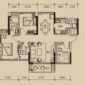 德州城3室2厅2卫 三居 87平米㎡ 户型图