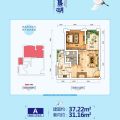 天岛湖B3地块38㎡ （大赠送 ）超高利用价值一室 一居  户型图