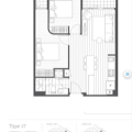 墨尔本大学旁Volaire高端公寓2房1卫1车位 两居  户型图