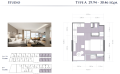 泰国芭提雅帕萨海景公寓 - The PazerThe Pazer 帕萨海景公寓 29平方米 一居   户型图