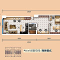 华中国际广场80平创客空间 三居 80平㎡ 户型图