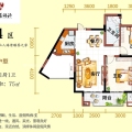 鲁能海蓝福源两室两厅一卫 两居 81平米㎡ 户型图