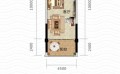 富茂海滨城（富力湾）一房一厅一卫  45平米㎡ 户型图