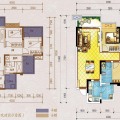 蓝光·香江国际二期B-1’ 两室两厅一卫 两居 85㎡ 户型图