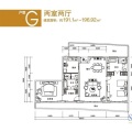 中海神州半岛G户型 2室2厅2卫1厨 两居 196.92㎡㎡ 户型图