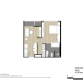 ANANDA IDEO MOBI Sukhumvit 40 未来公馆 两居  户型图