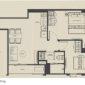 Metris Ladprao国际公寓 两居  户型图