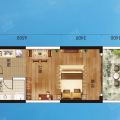 惠州富茂海滨城一房一厅一卫 一居 51平米㎡ 户型图