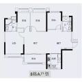 雅居乐万象郡110 ㎡、3+1 房两厅两卫设计，带套房，享受舒适紧凑的生 三居 110㎡ 户型图