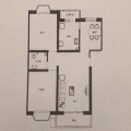 滨水雅园户型格局：两室两厅一卫 两居 98㎡㎡ 户型图