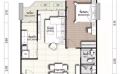 曼谷华尔街公寓豪华一房：实用面积 59.5 平方米  59.5㎡ 户型图