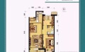 固安孔雀城剑桥郡两室两厅一卫  82平米（赠送3平米㎡ 户型图