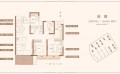 三迪金域高新98户型三室两厅两卫户型  98平米㎡ 户型图