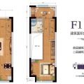 八达岭孔雀城loft公寓买一层送一层 复式 55㎡ 户型图
