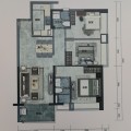 雅居乐原乡精装修3居室，南北通透，一家人居住的首选 三居 89㎡ 户型图