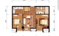 温泉新都孔雀城公寓-两室两厅一卫  70㎡ 户型图