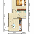 丰都雪玉山·四季香山华庭紧凑型一室一厅（单配） 一居 32~34平㎡ 户型图