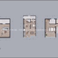 卓越-御山海滨海私墅两房两厅两卫独立主卧 复式 64㎡ 户型图