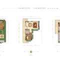 西双版纳路南山国际度假区3层精装别墅，赠送67平 两居 105㎡ 户型图